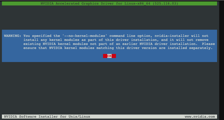 NVIDIA driver installation