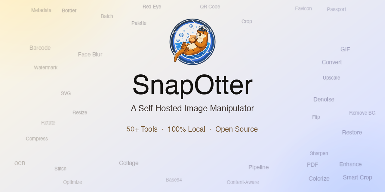 SnapOtter - A Self Hosted Image Manipulator