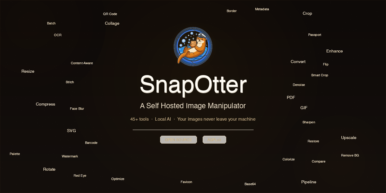 SnapOtter — A Self Hosted Image Manipulator