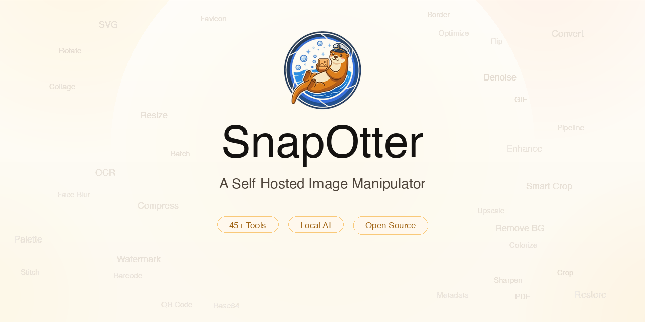 SnapOtter — A Self Hosted Image Manipulator