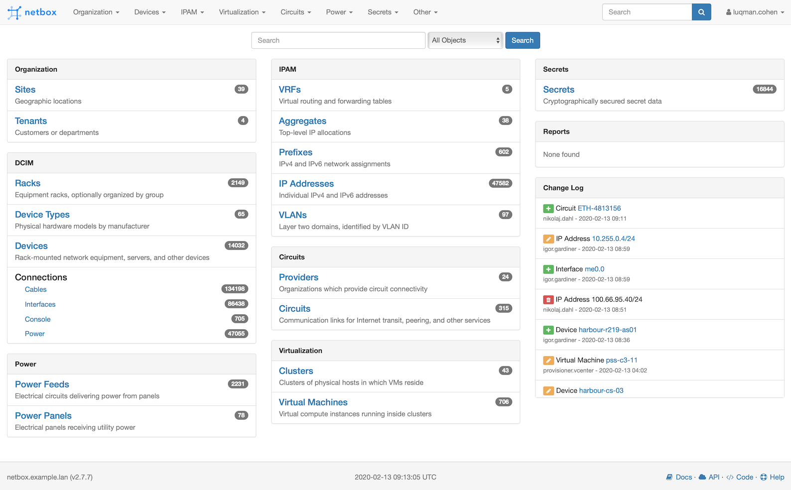 Main page Screenshot of main page