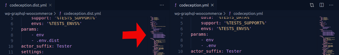 codeception.yml params config