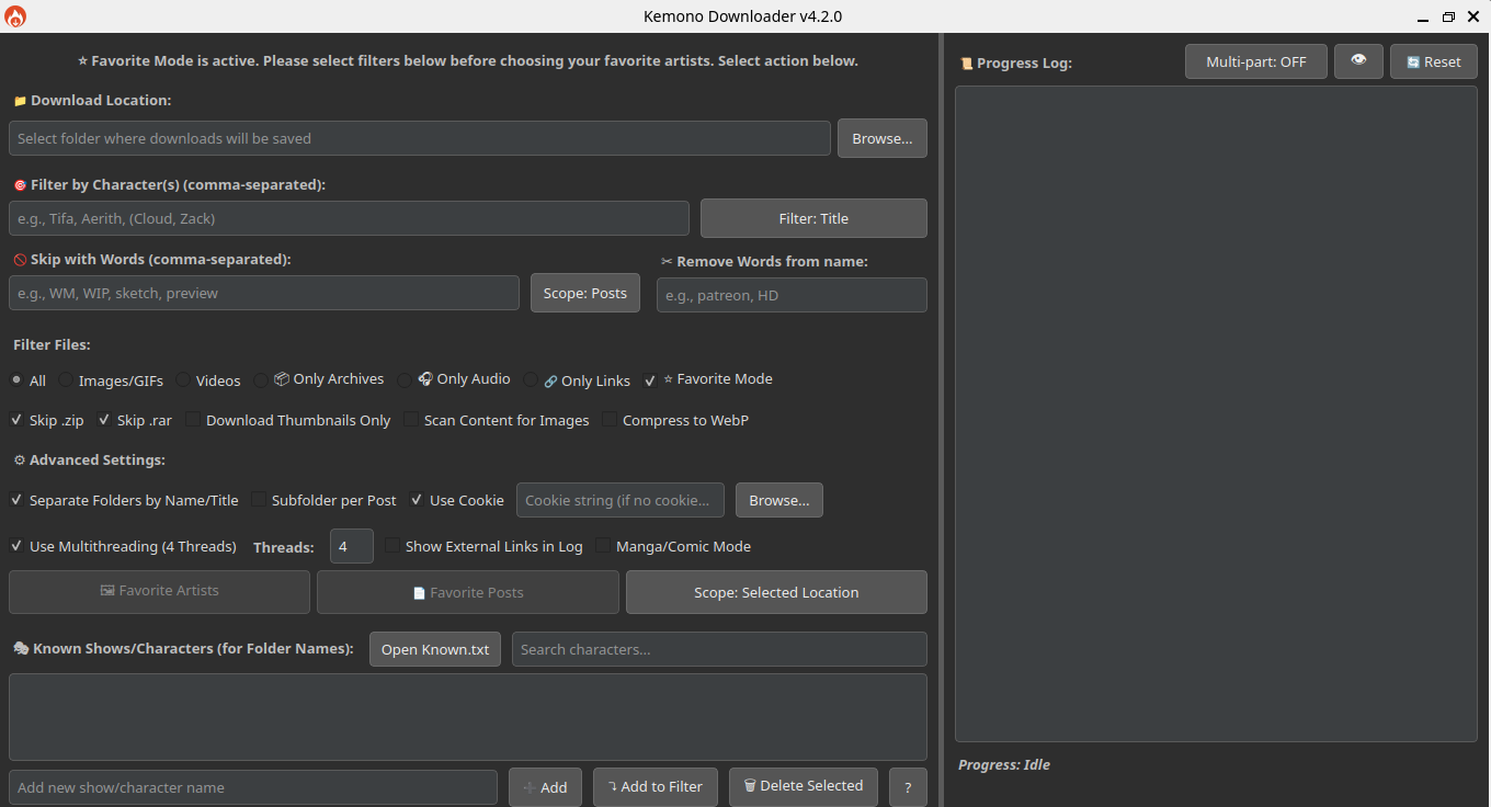 Creator Downloader Tab